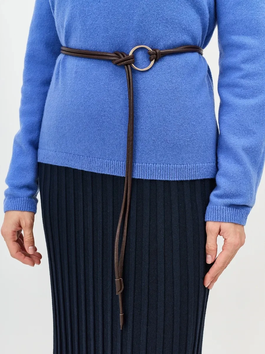 Ремень-шнурок с круглой пряжкой, One