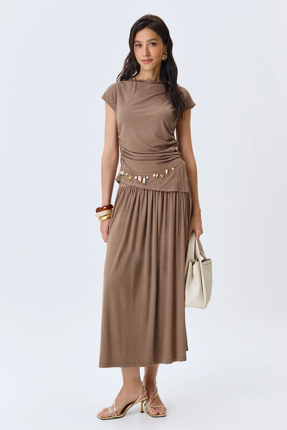 Асимметричный топ с драпировкой, 44