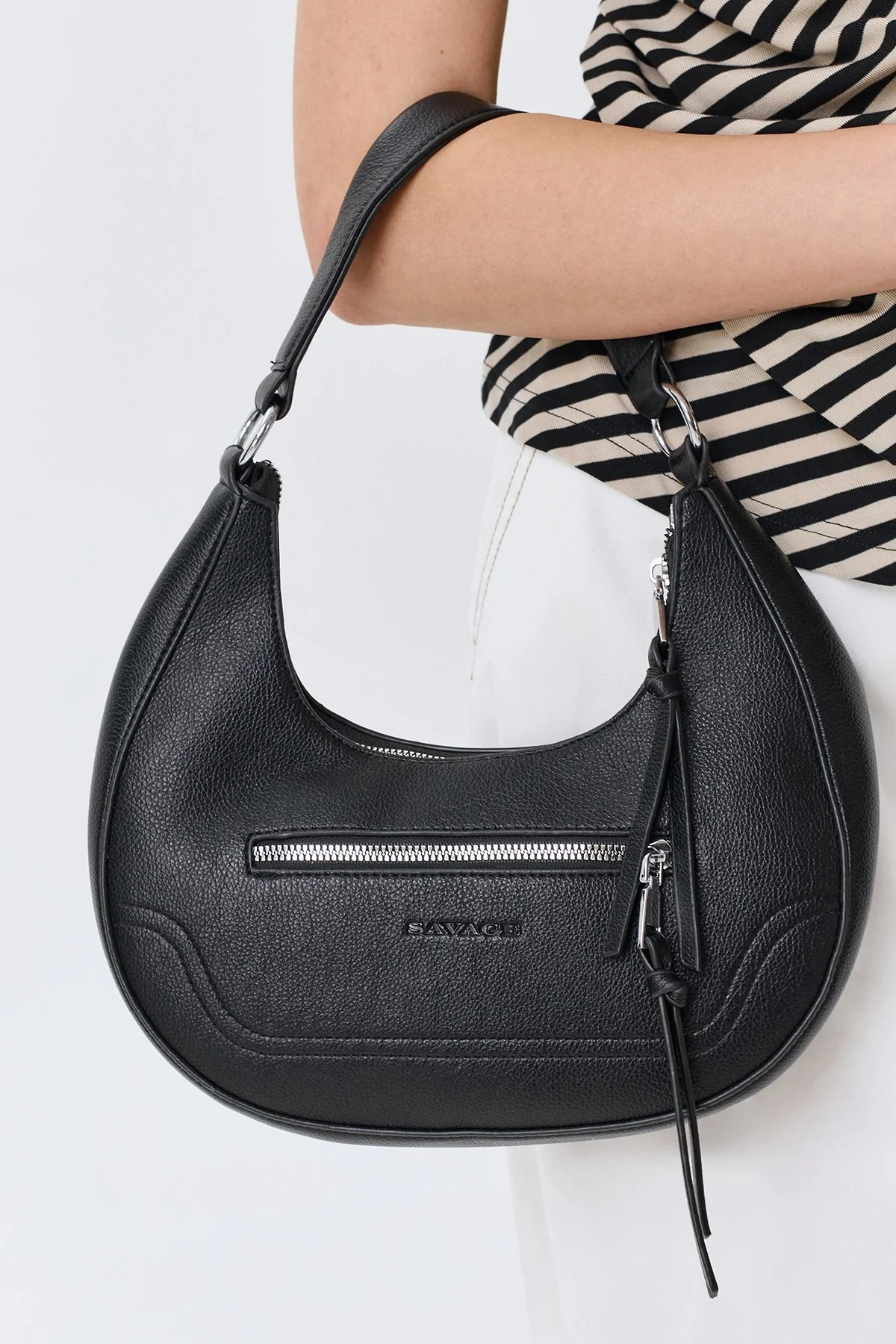 Сумка-багет из мягкой эко кожи, One