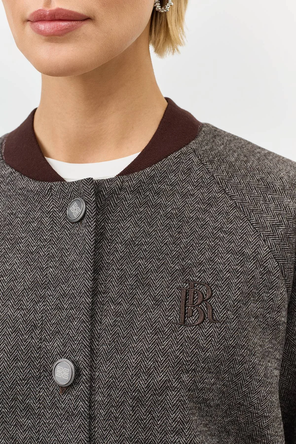 Лимитированная серия теплый бомбер с шерстью и ремень, 36 Лимитированная серия теплый бомбер с шерстью и ремень, 36