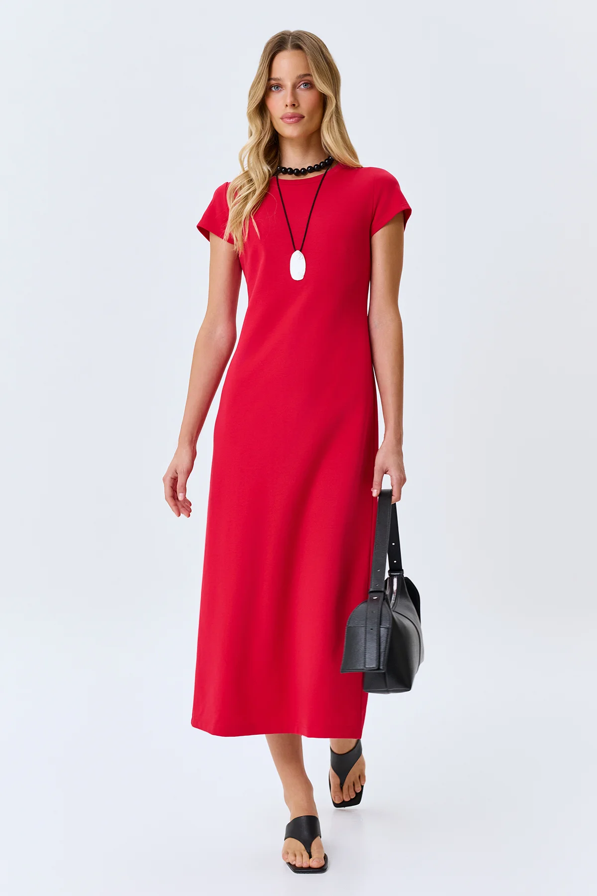 Платье длинное вечернее с разрезом, 50