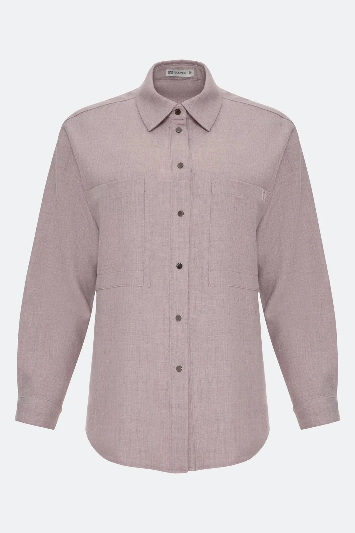 Свободная меланжевая рубашка, 46