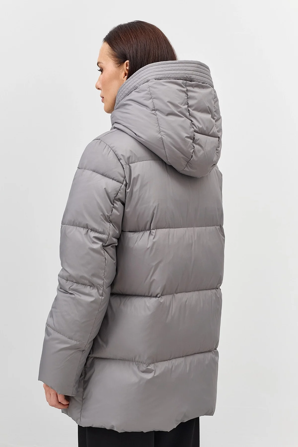 Удлиненная куртка с трикотажными манжетами, 52