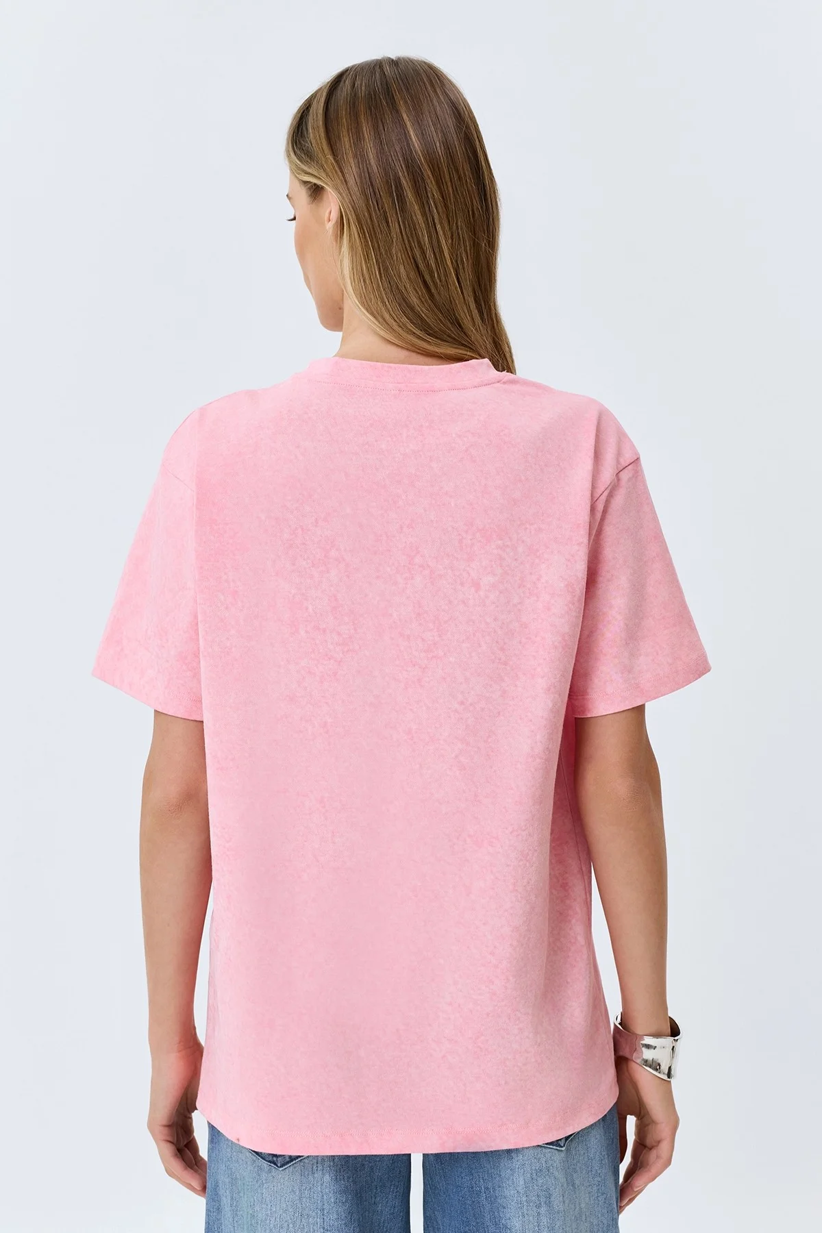 Oversize футболка с эффектом варки, 42