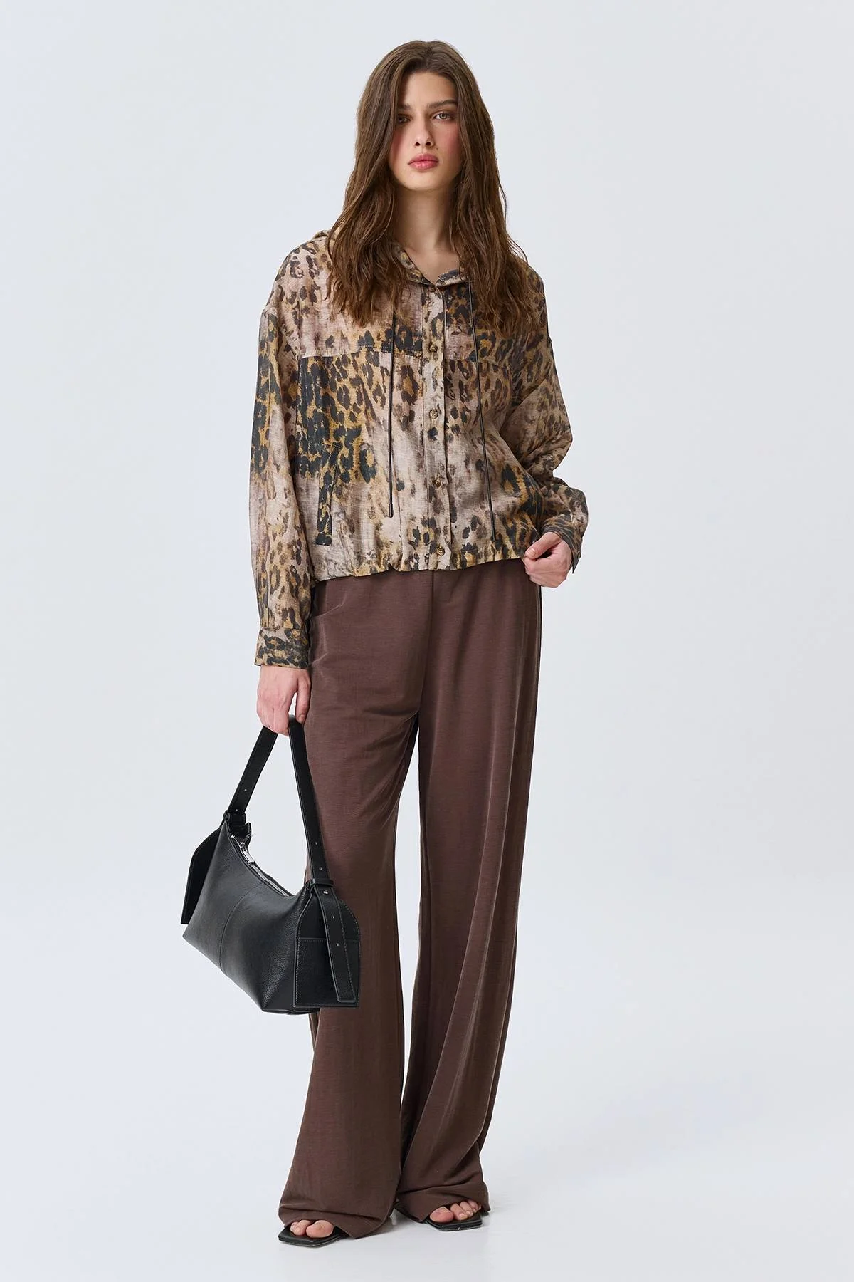 Худи из тенселя с принтом, 50