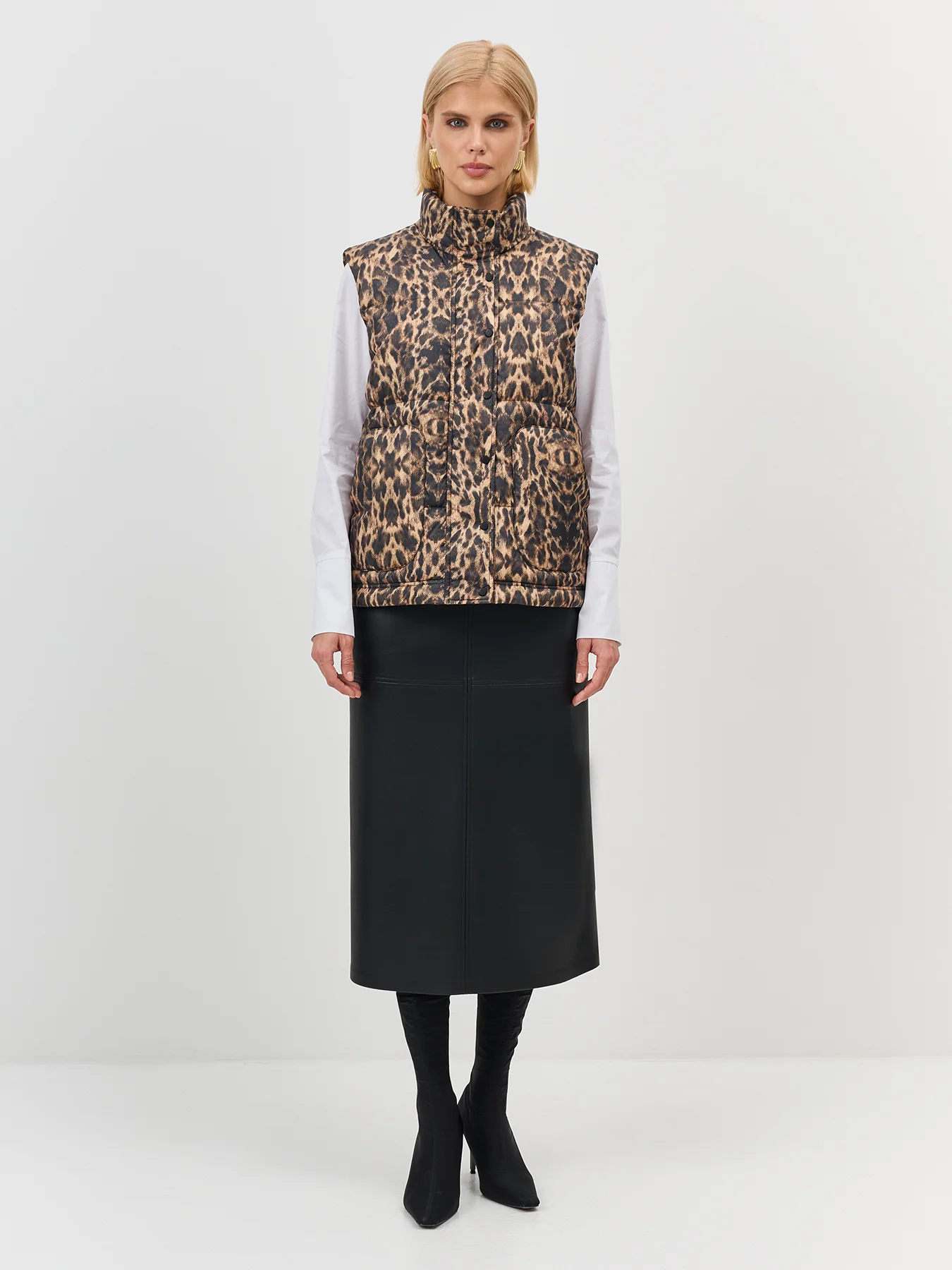 Лимитированная серия жилет с принтом и палантин, 34