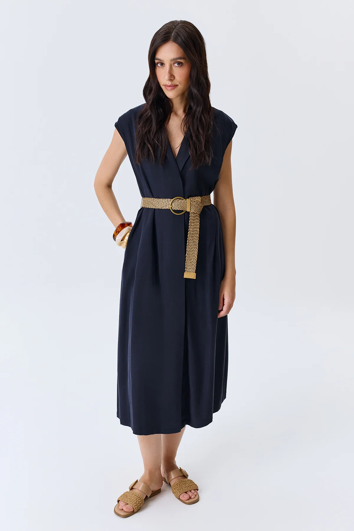 Платье миди повседневное, 52