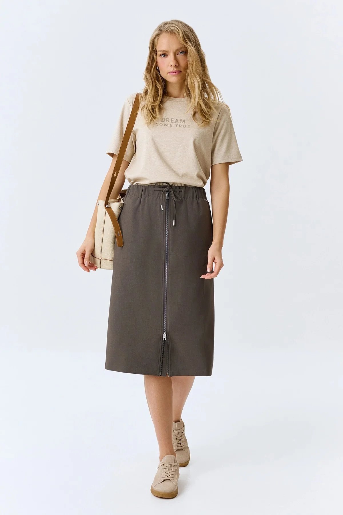 Юбка-миди на молнии, 42