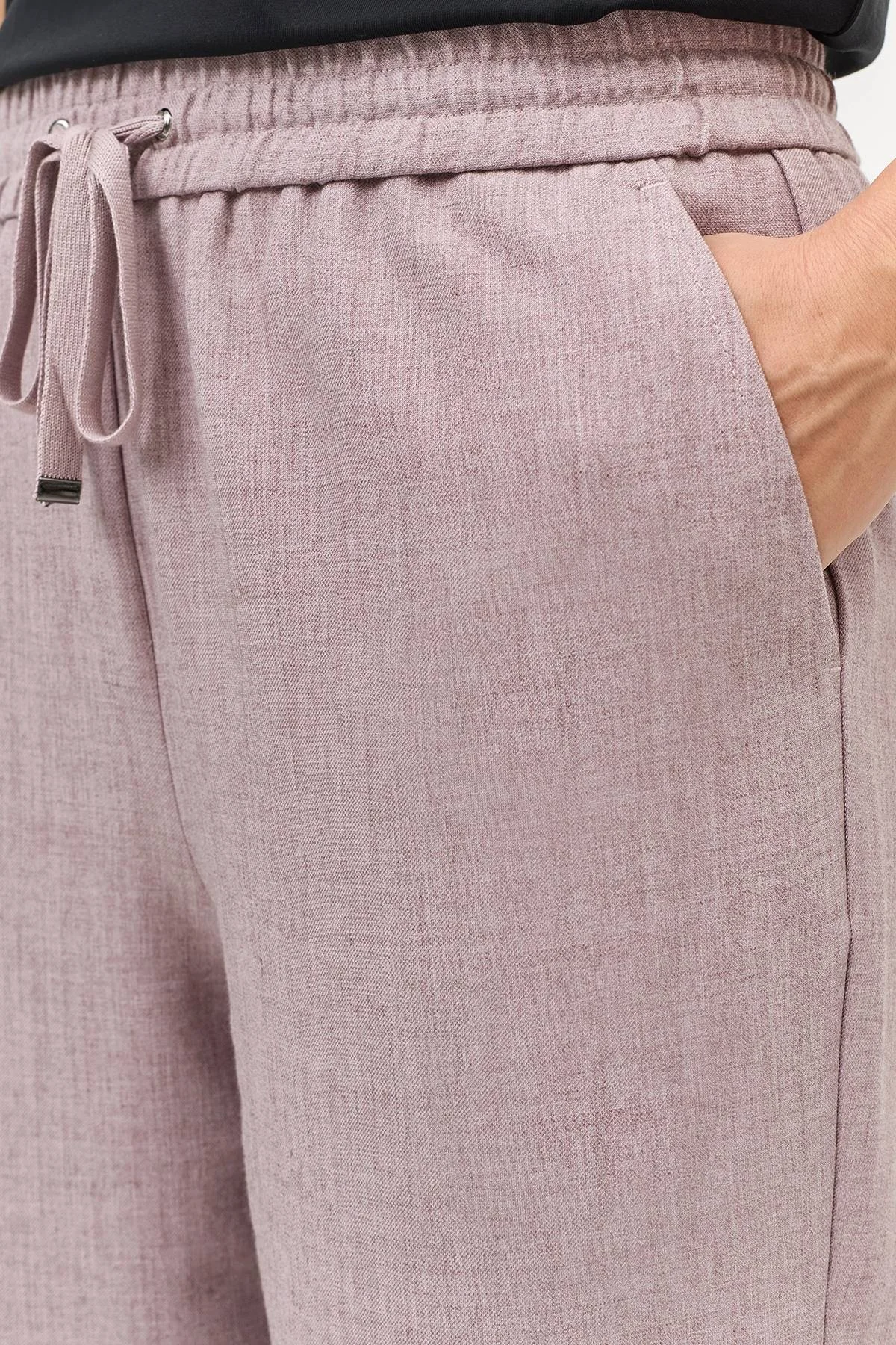 Свободные меланжевые брюки, 44