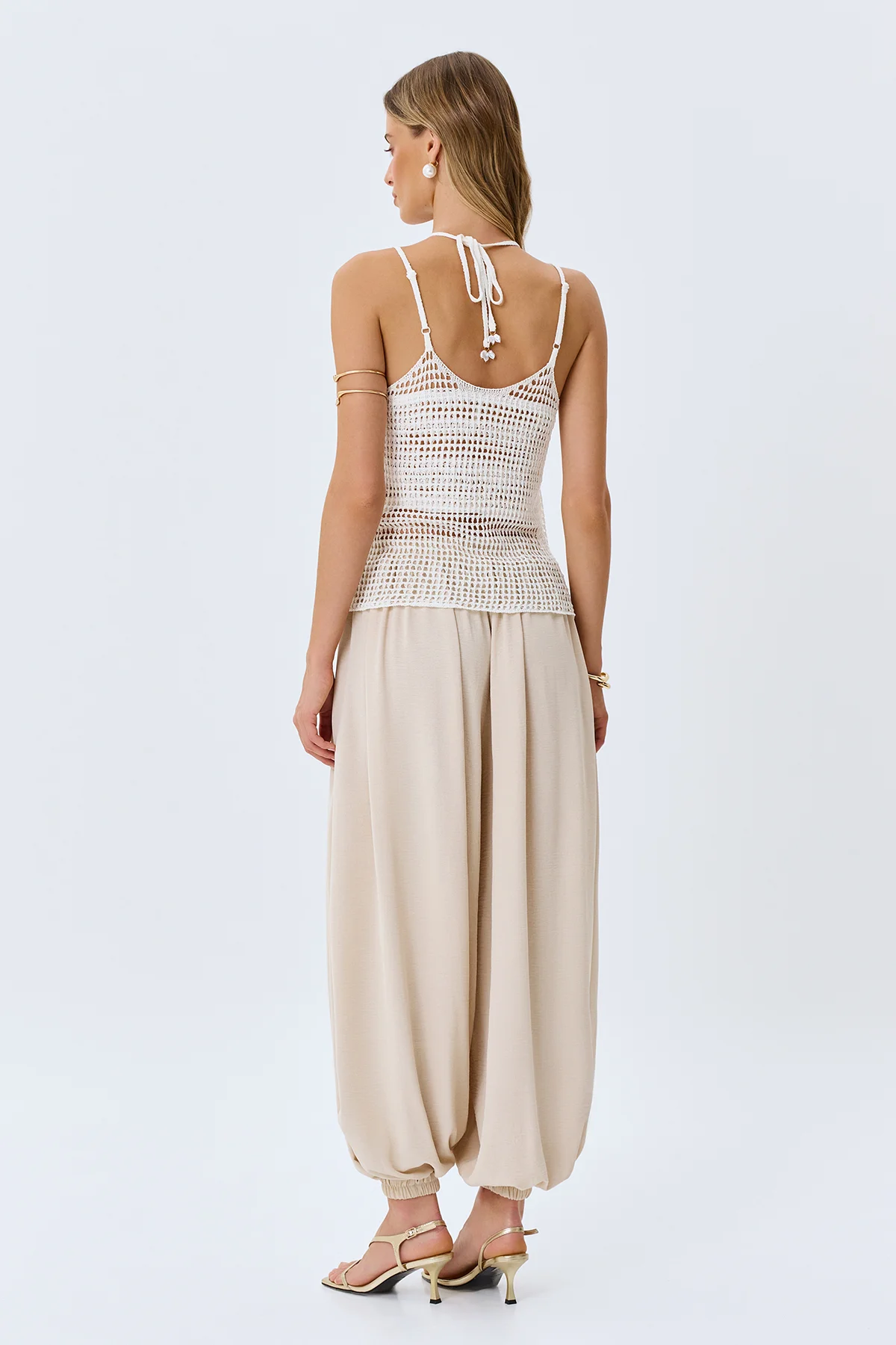 Хлопковые брюки-шаровары, 46