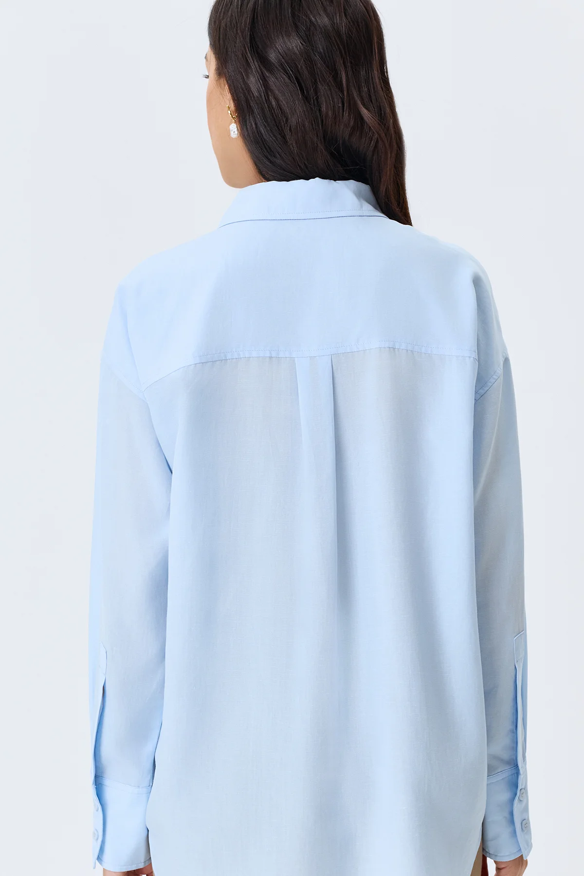Базовая рубашка в голубом цвете, 42