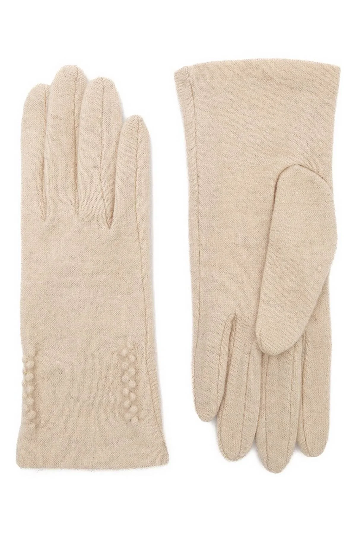 Перчатки светло-бежевые, S