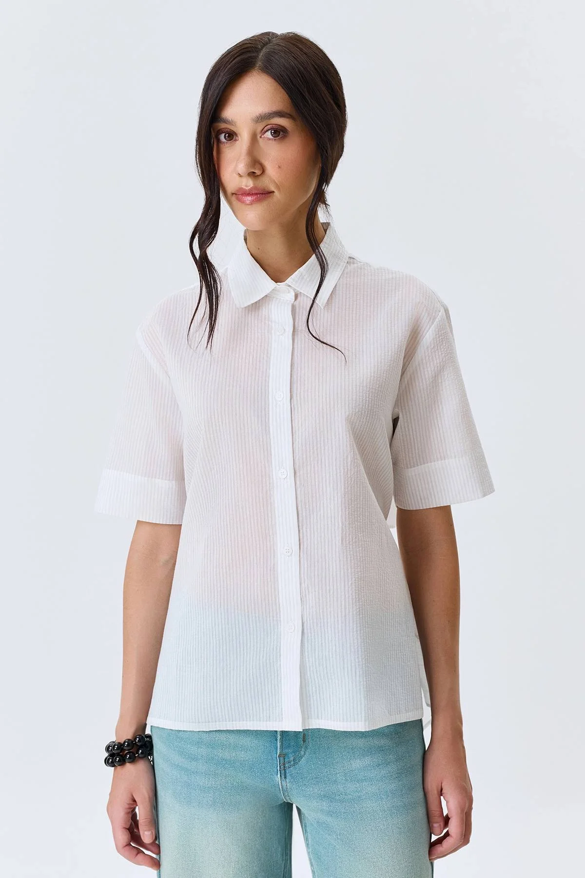 Блузка с вырезом на спине, 52