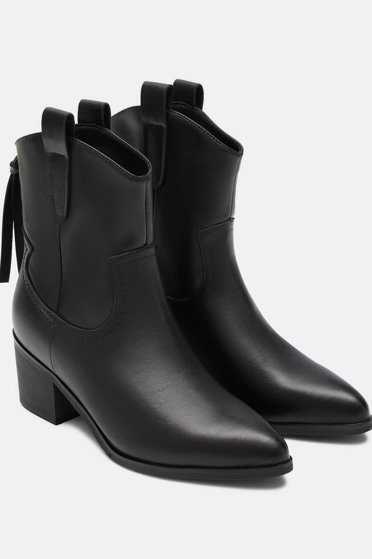 Ботинки из натуральной кожи в ковбойском стиле, 36