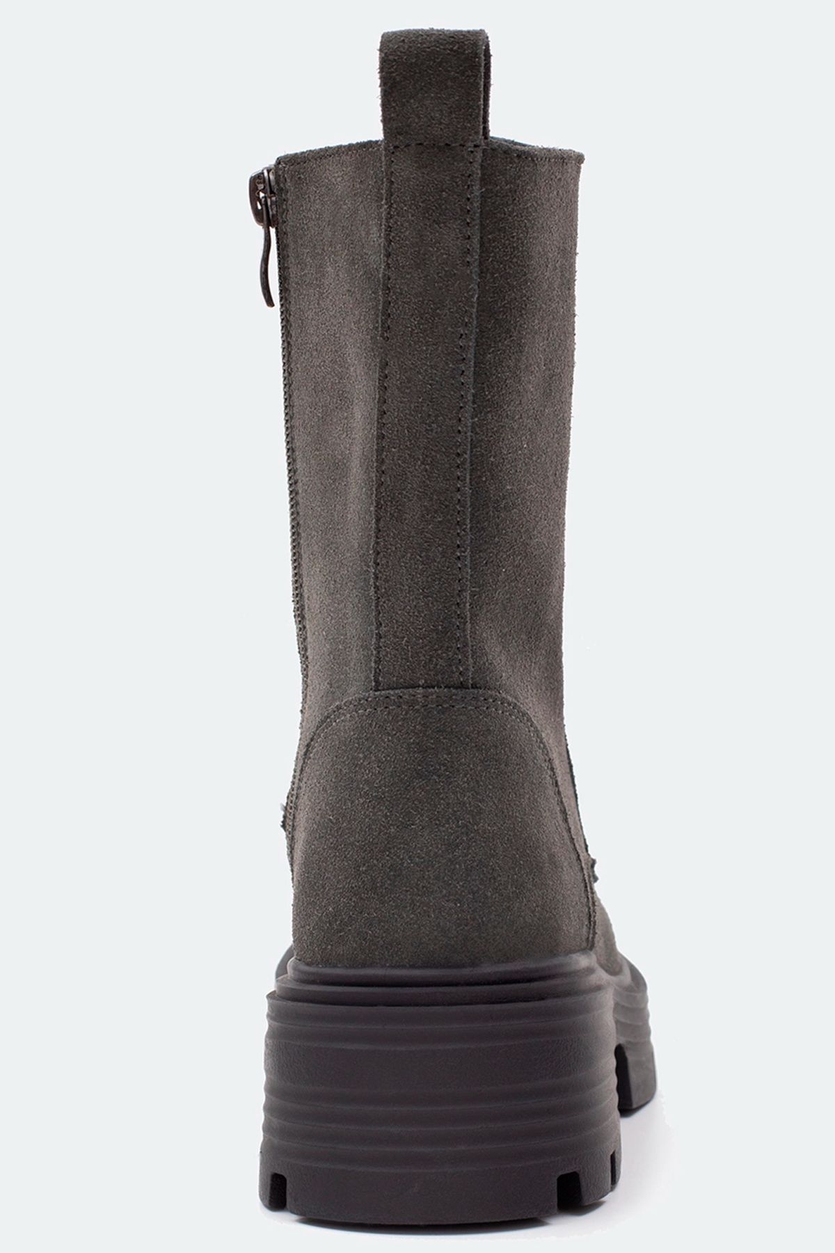 Ботинки из тёмно-зелёной замши, 40р