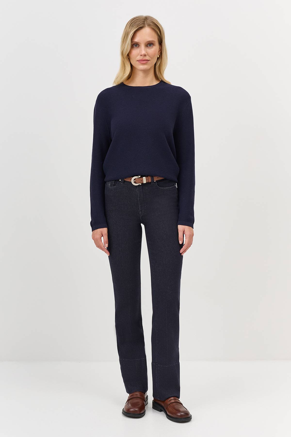 Лимитированная серия базовый вязаный джемпер и ремень, 36