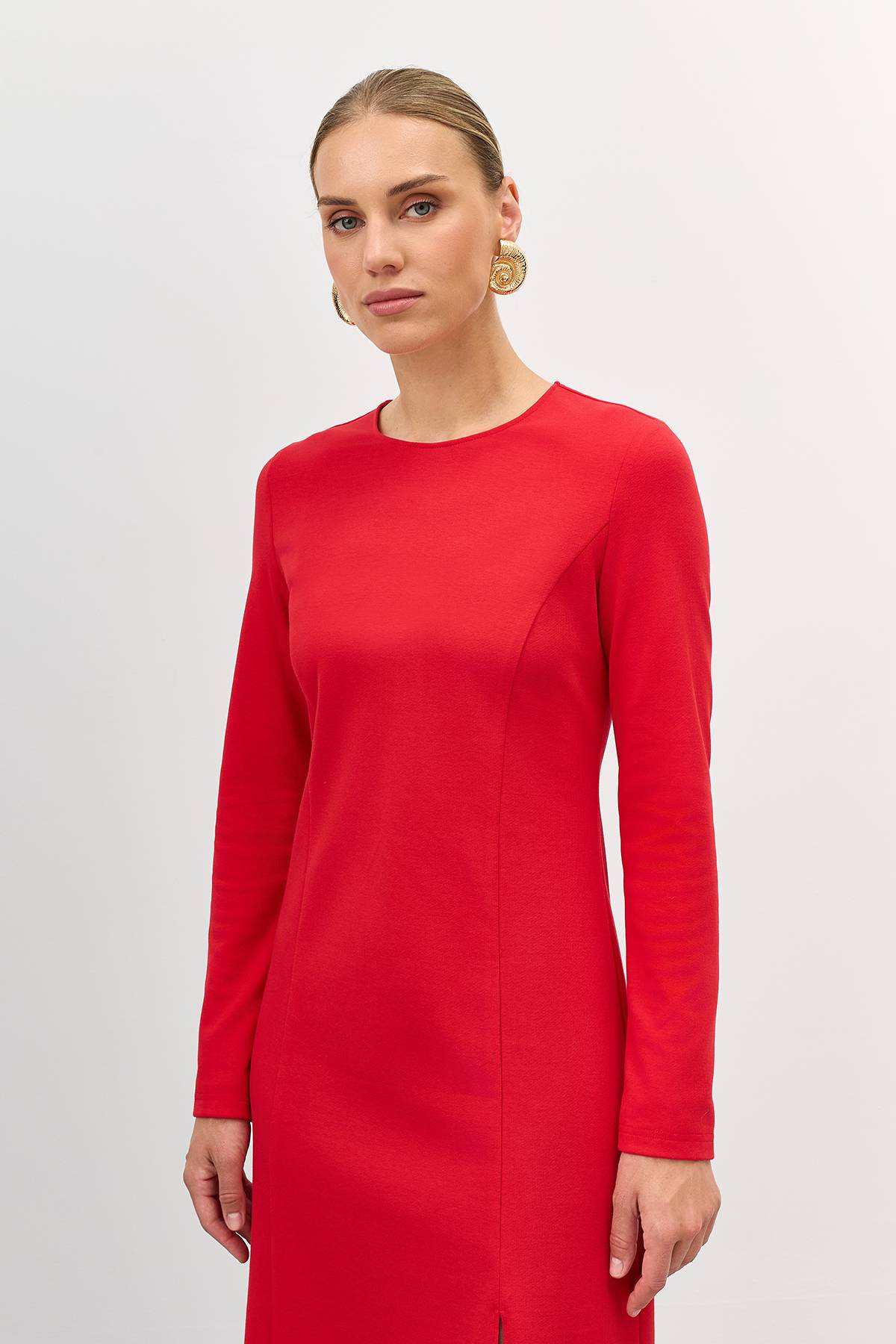 Лимитированная серия трикотажное платье с высоким разрезом и ремень, 40