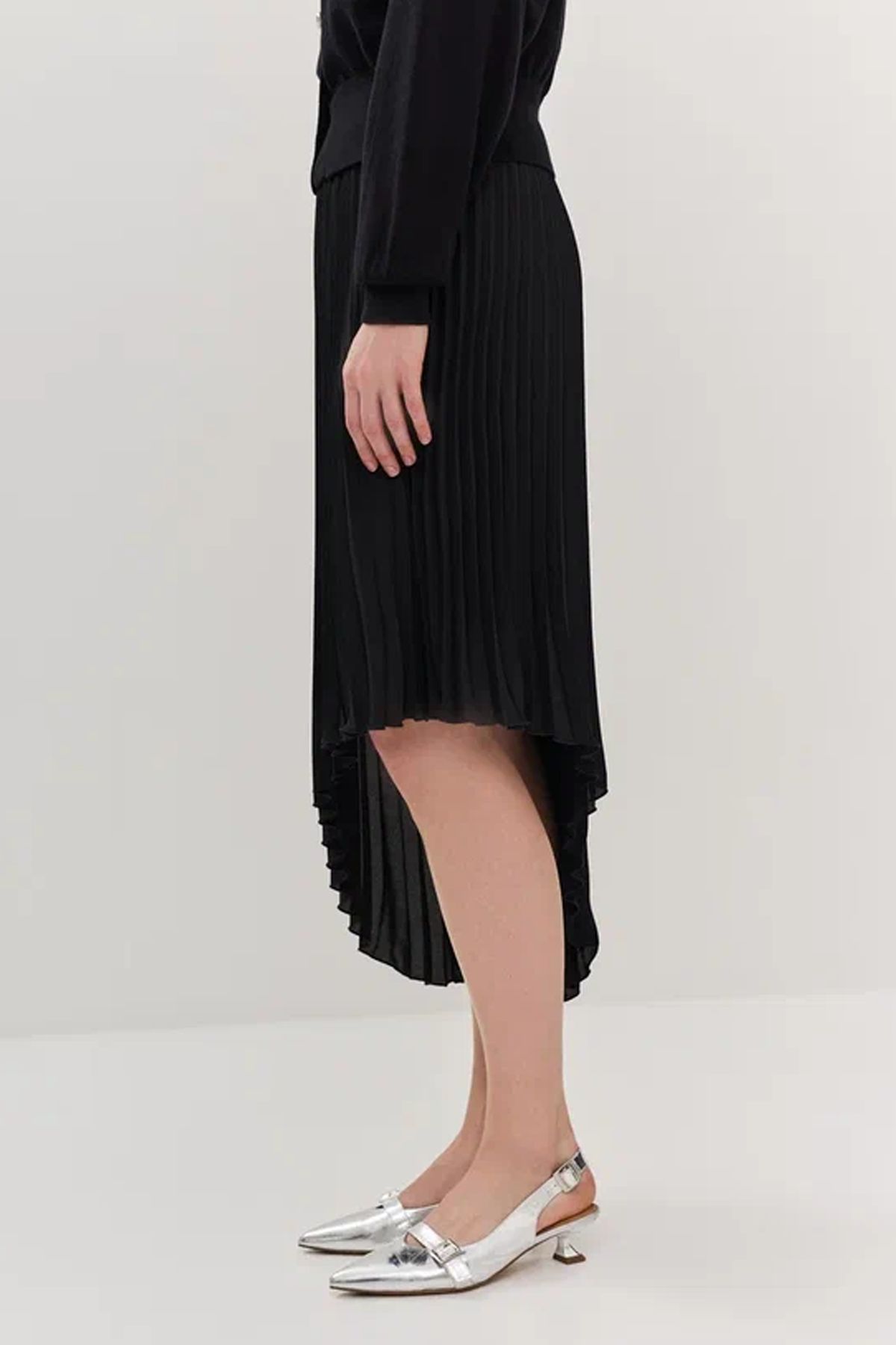 Асимметричная юбка-плиссе, 50р