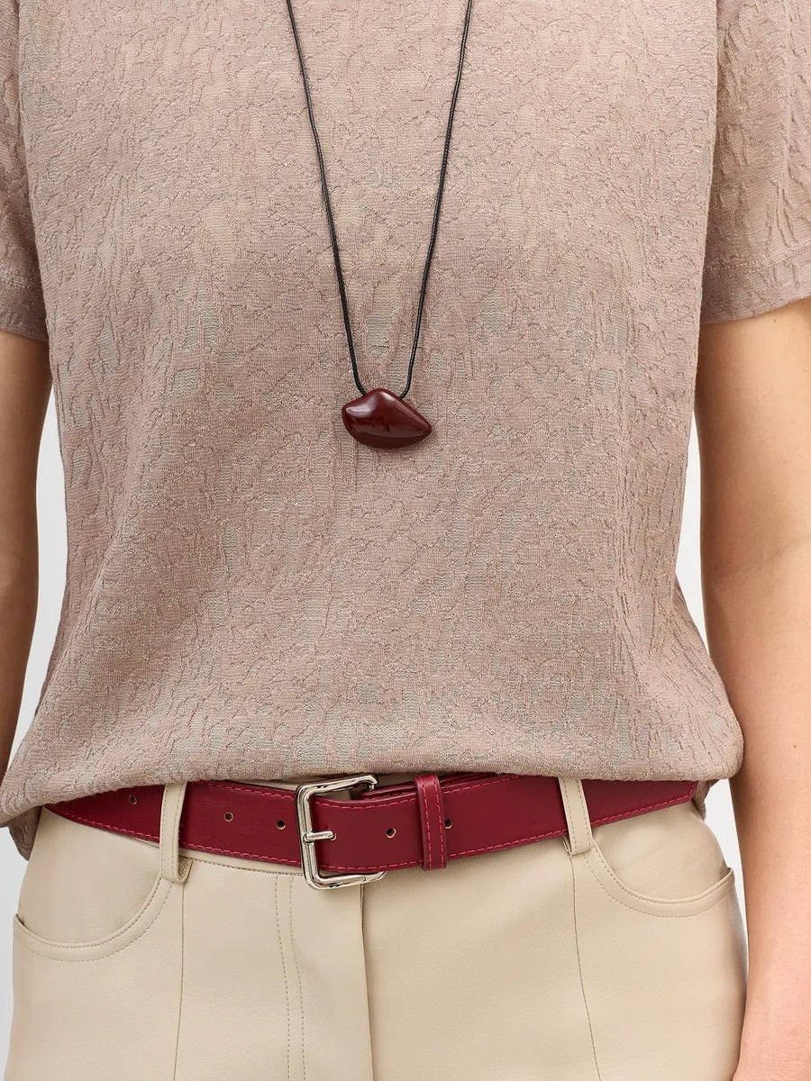 Ремень с металлической пряжкой, M