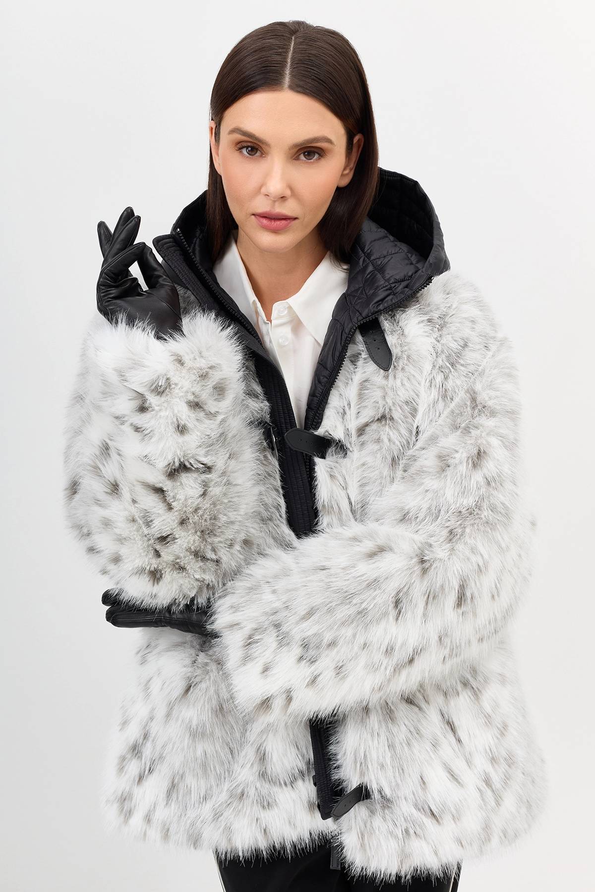 Кожаные перчатки с перфорацией, 7,5