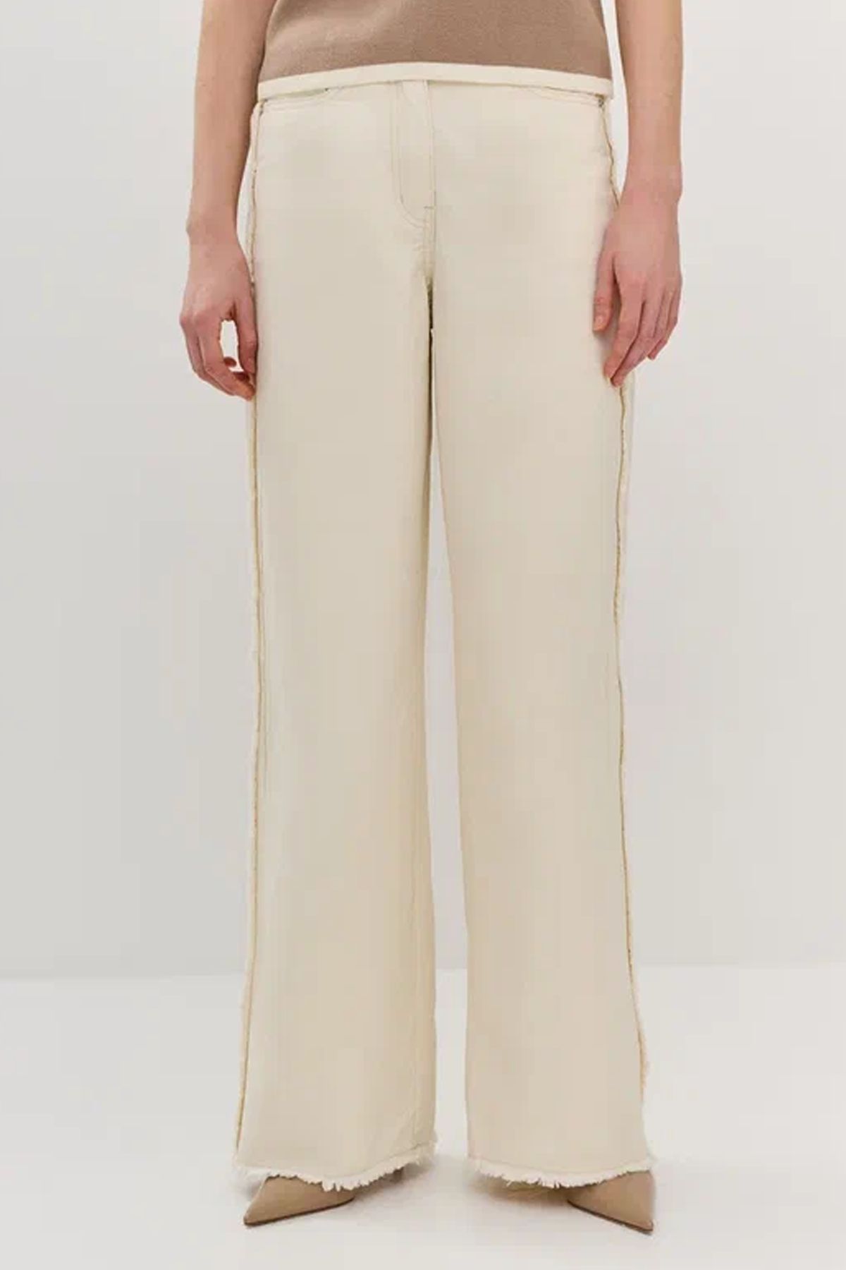 Стильные джинсы с бахромой, 48р