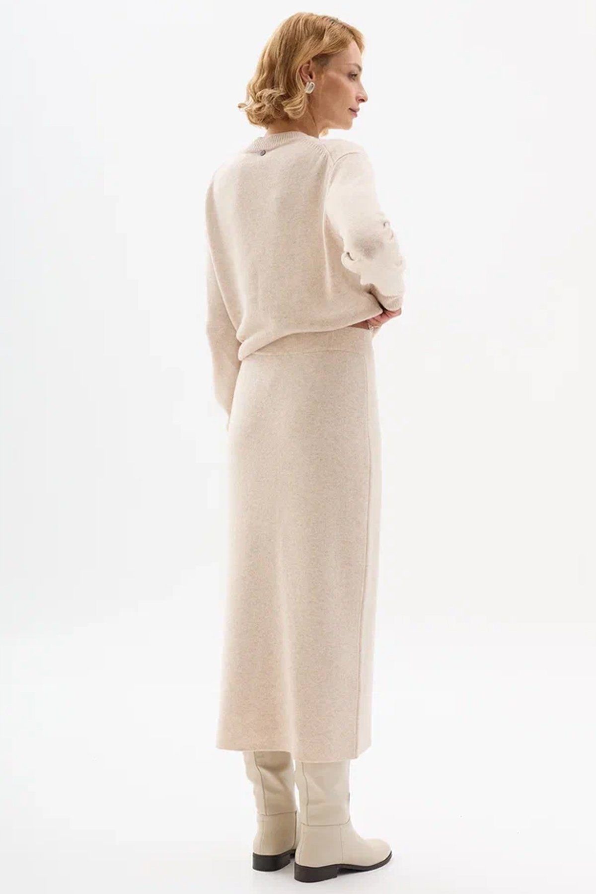 Вязаная юбка с шерстью и кашемиром, 42