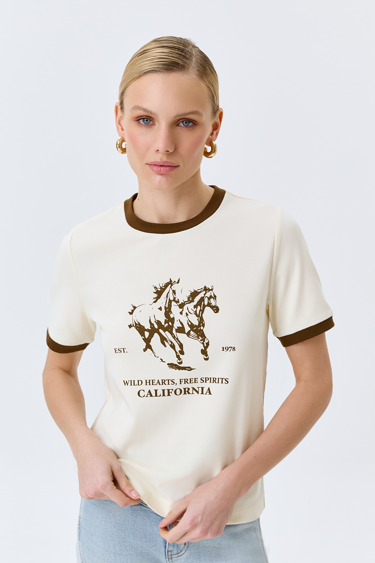 Футболка с принтом в стиле "Ретро", 48