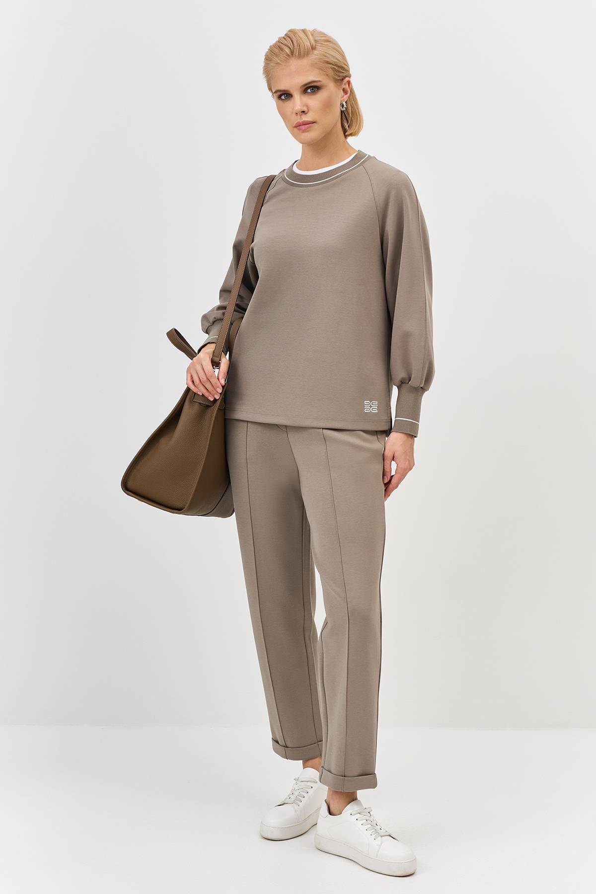 Лимитированная серия джемпер из хлопкового джерси с палантином, 44