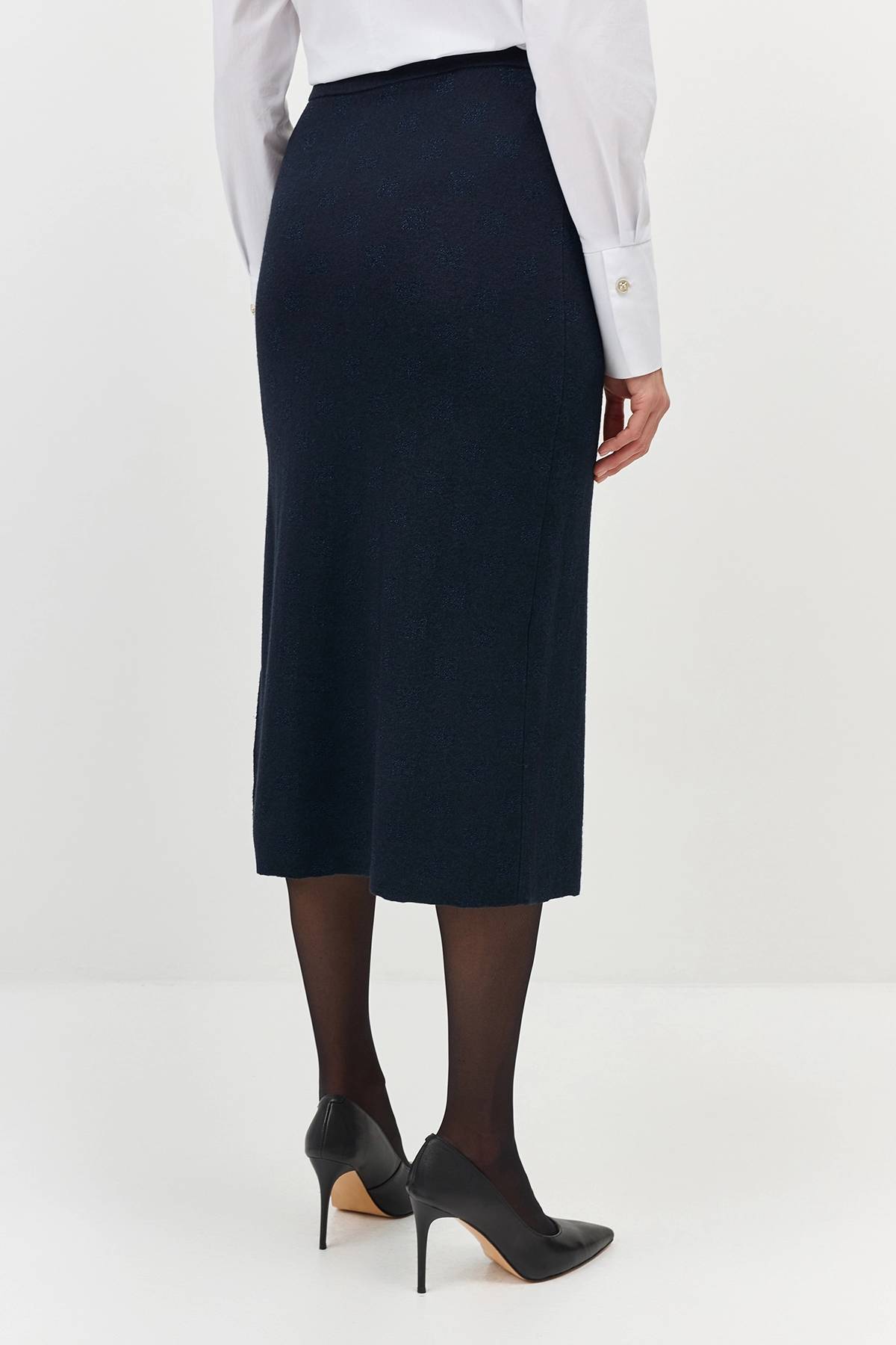 Лимитрированная серия жакардовая юбка-миди и ремень, 36