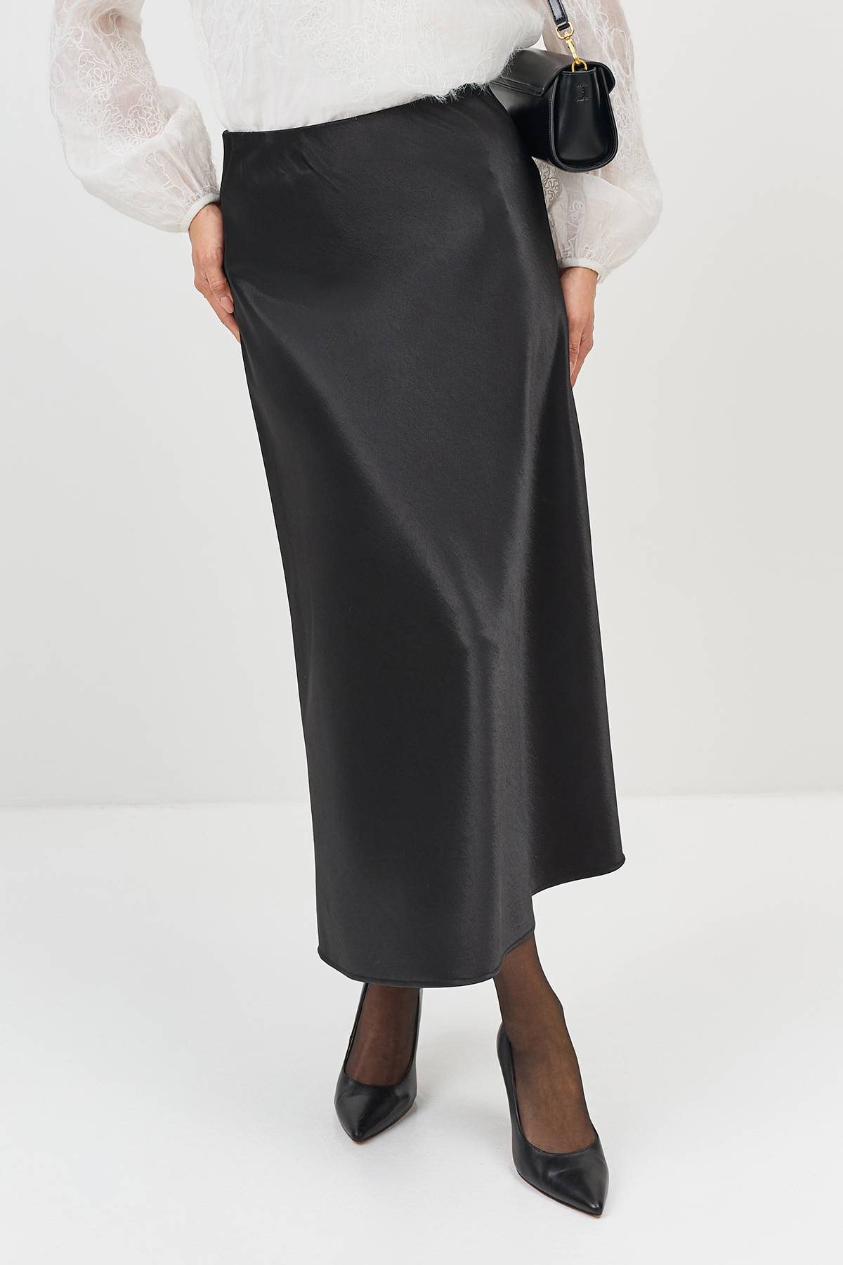 Лимитированная серия юбка из утепленного сатина и ремень, 34