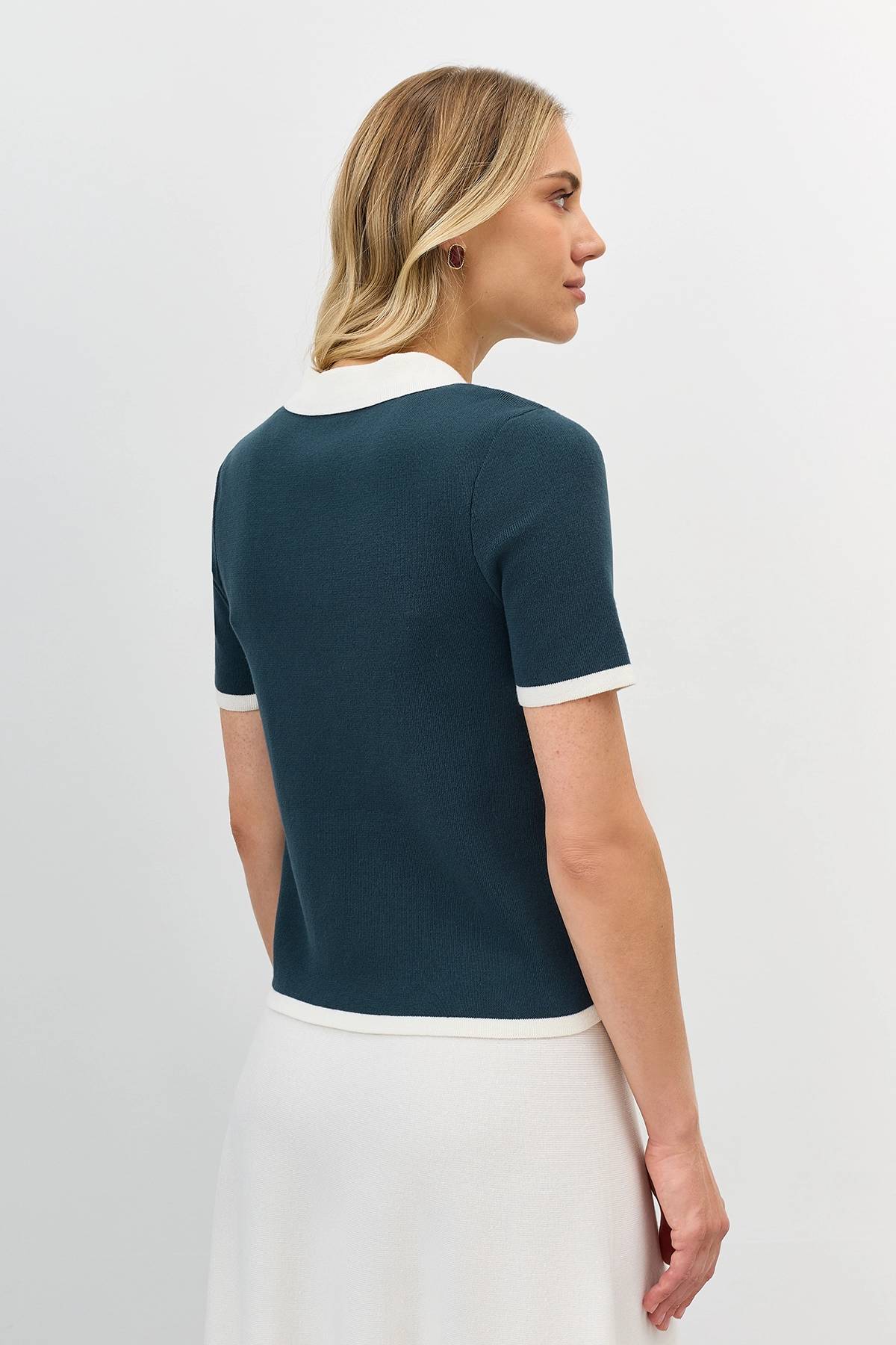 Лимитированая серия поло с контрастными деталями и ремнем, 44