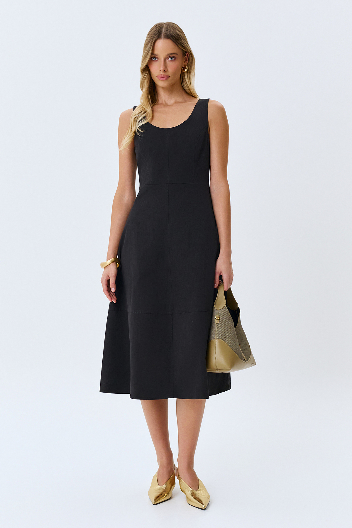 Хлопковое платье-миди, 50