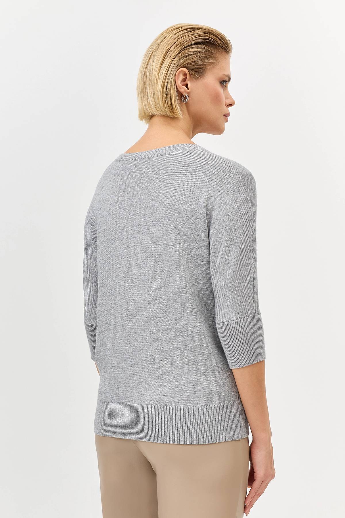 Лимитированная серия нежный джемпер с шелком и ремень, 36