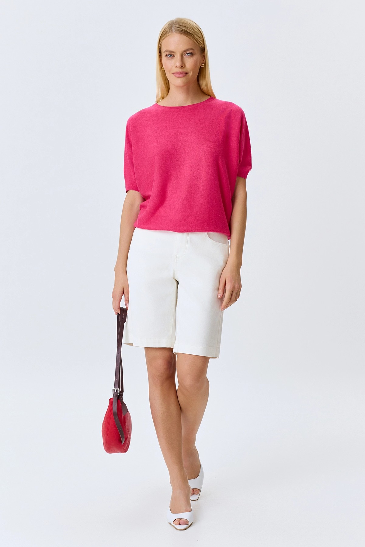 Яркий вязаный джемпер, 46