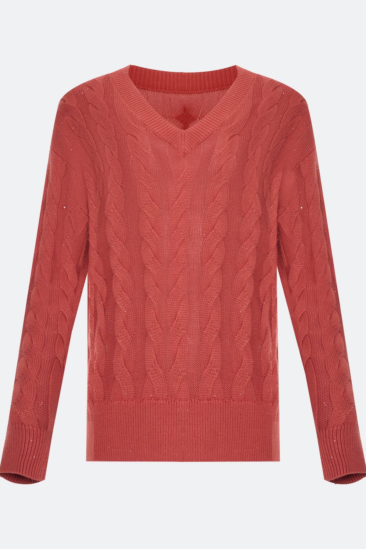 Лимитрированная серия яркий джемпер с косами и ремень, 36