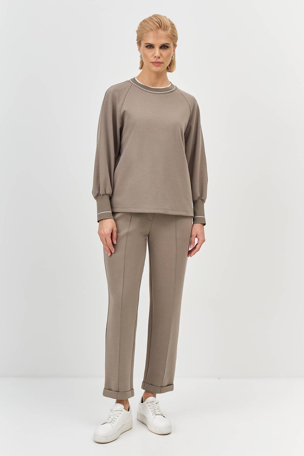 Лимитированная серия джемпер из хлопкового джерси с палантином, 46