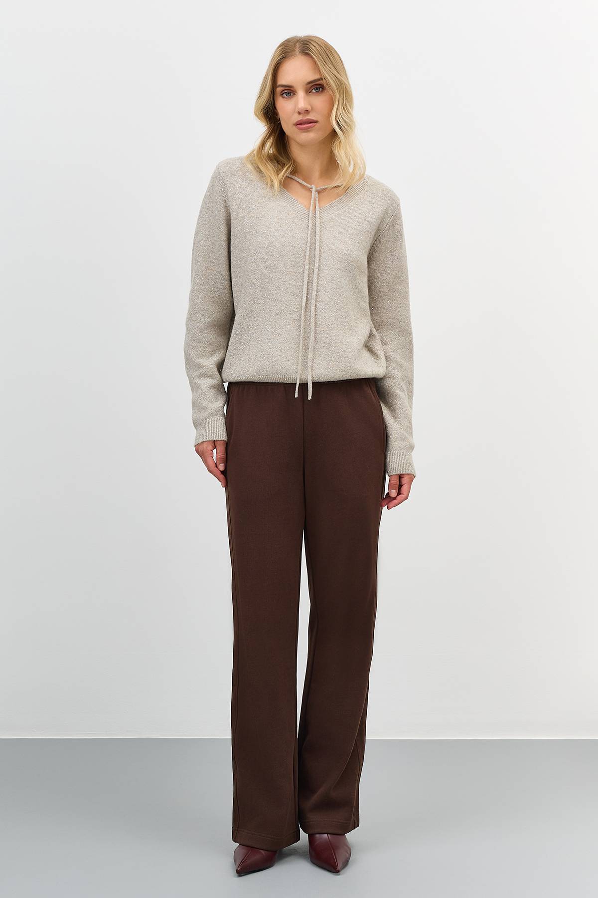 Джемпер с мерцающим люрексом, 42