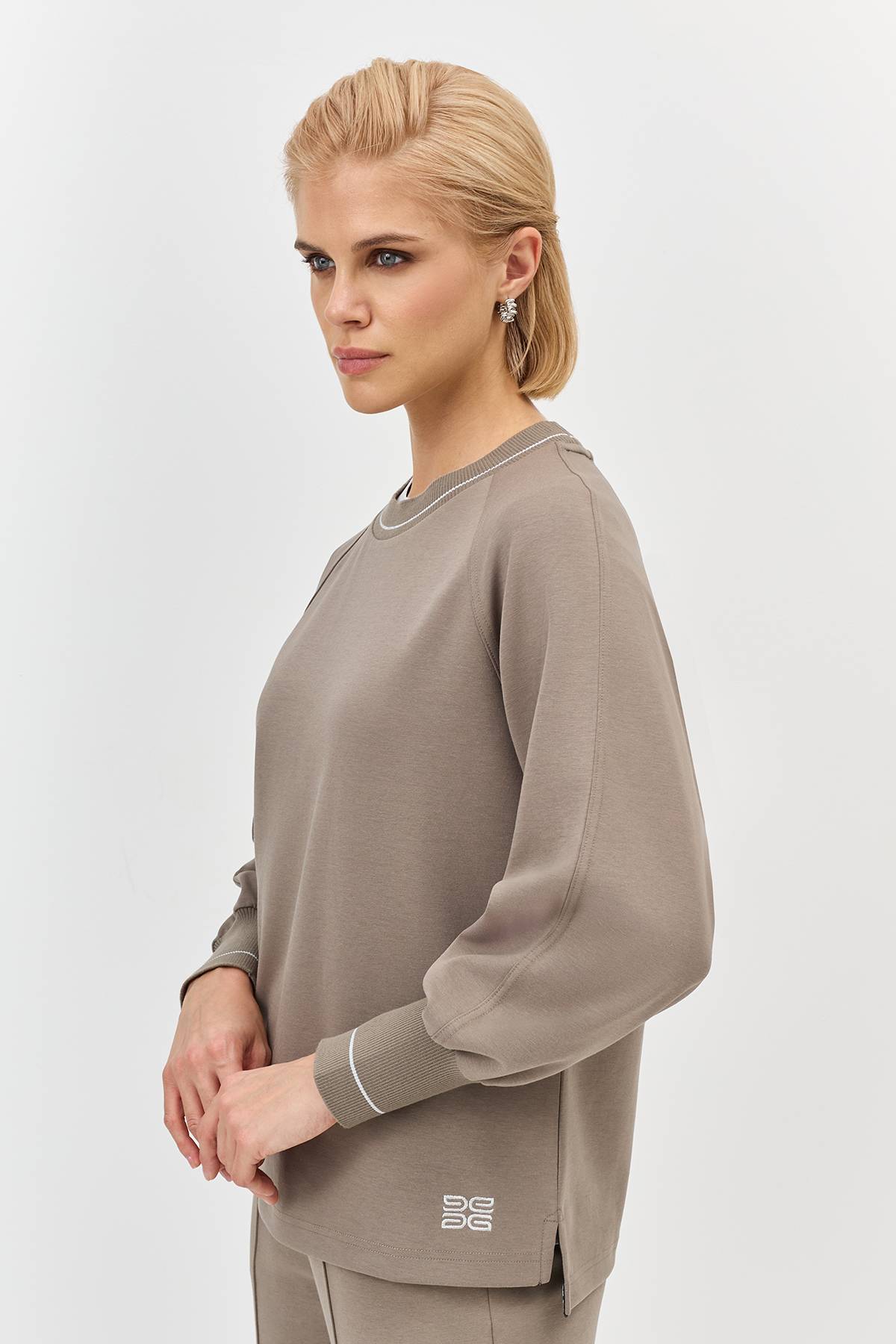 Лимитированная серия джемпер из хлопкового джерси с палантином, 42