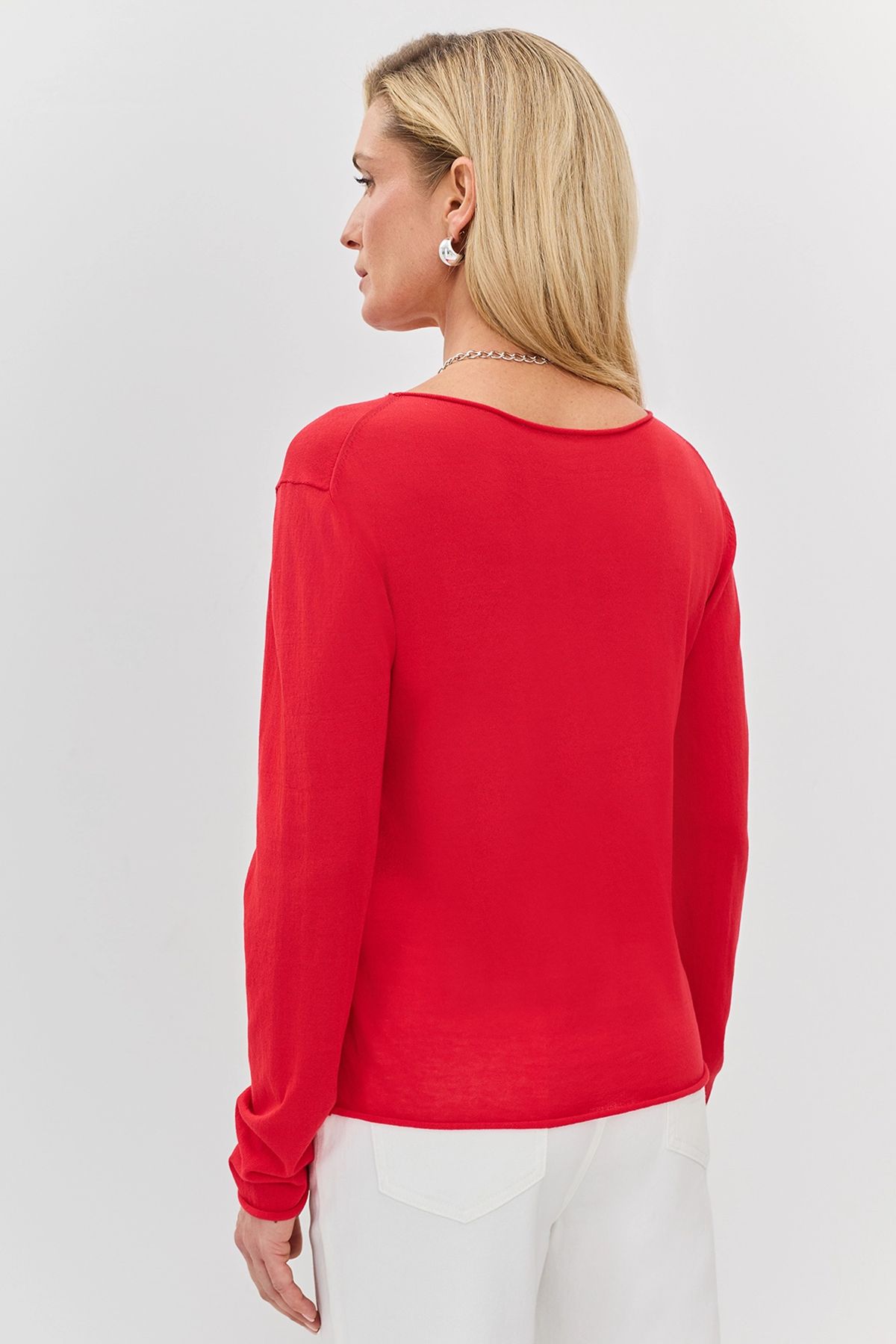 Яркий вязаный хлопковый джемпер, 44р