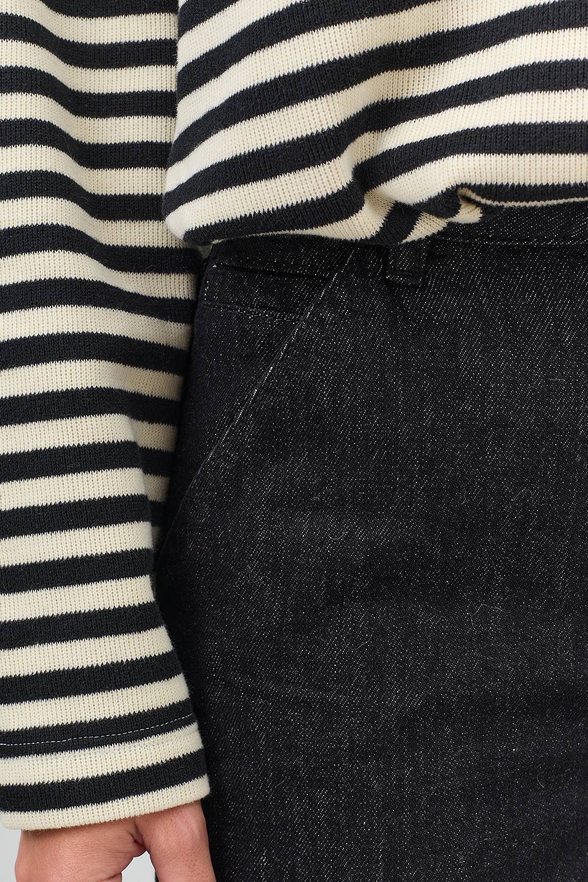 Лимитированная серия джемпер в контрастную полоску и ремень, 40