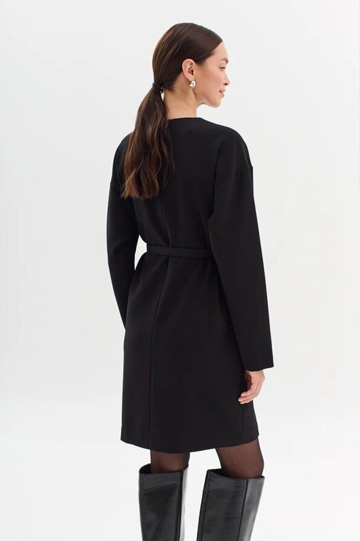 Однотонное платье свободного кроя, 50р