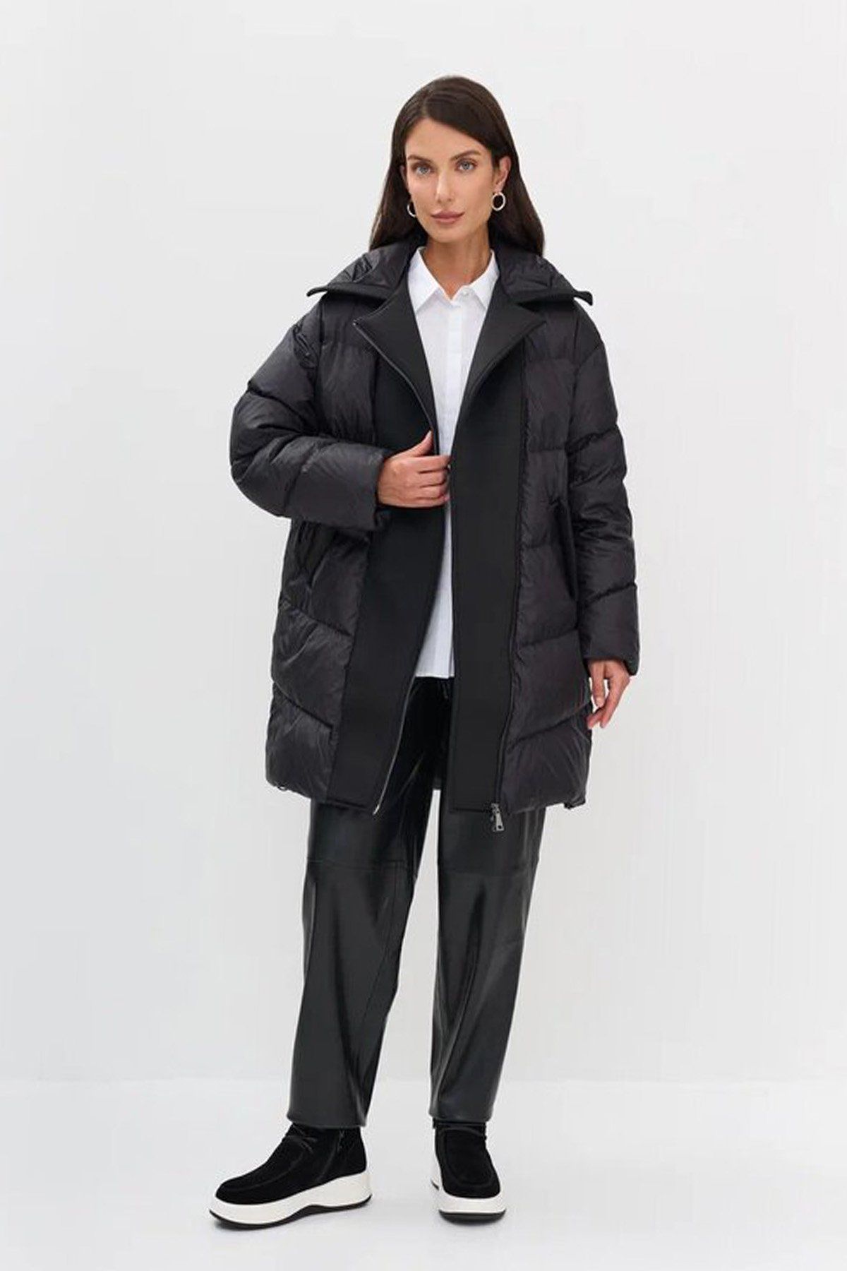 Куртка с асимметричной застежкой на молнию, 52р