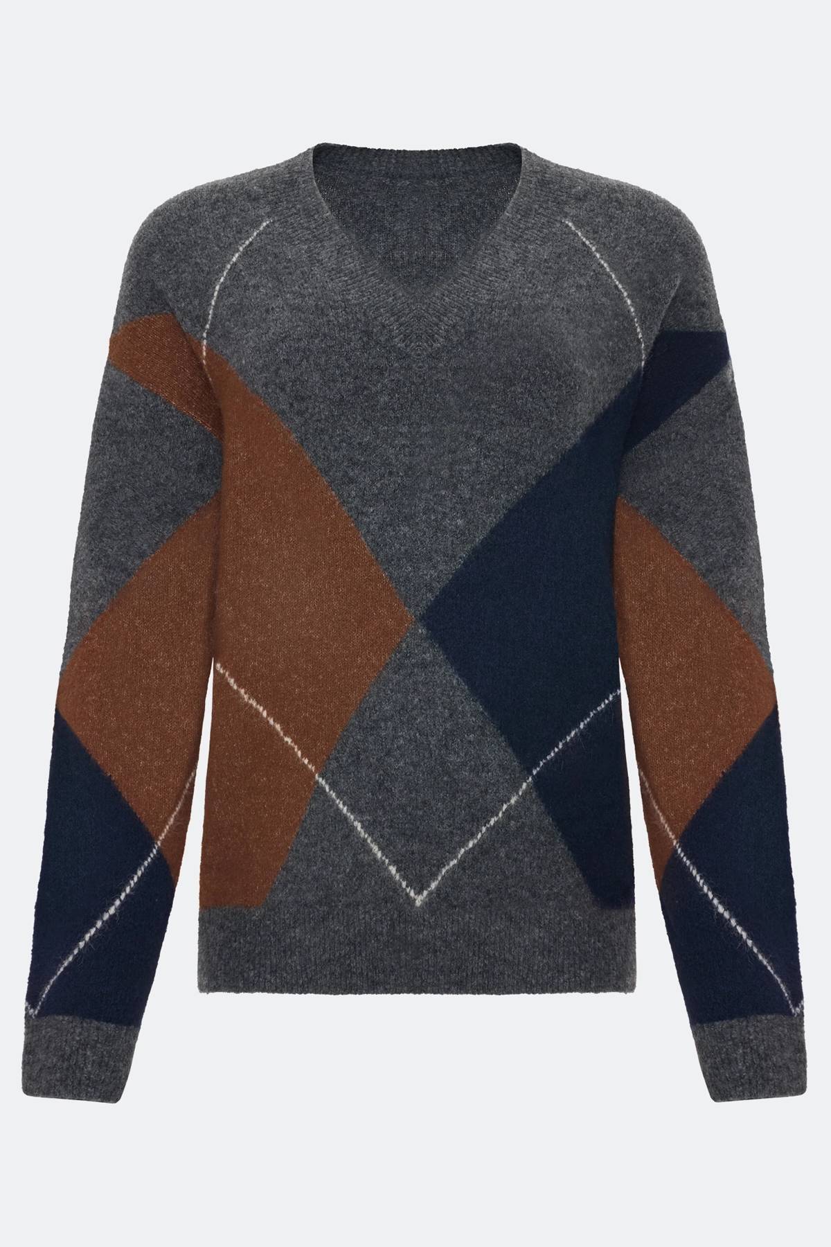 Свитер с узором "аргайл", 40