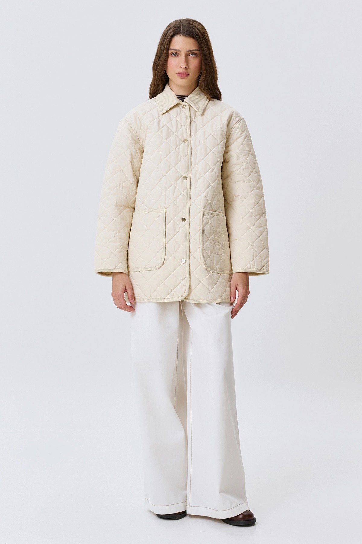 Укороченное пальто из смесового хлопка, 40