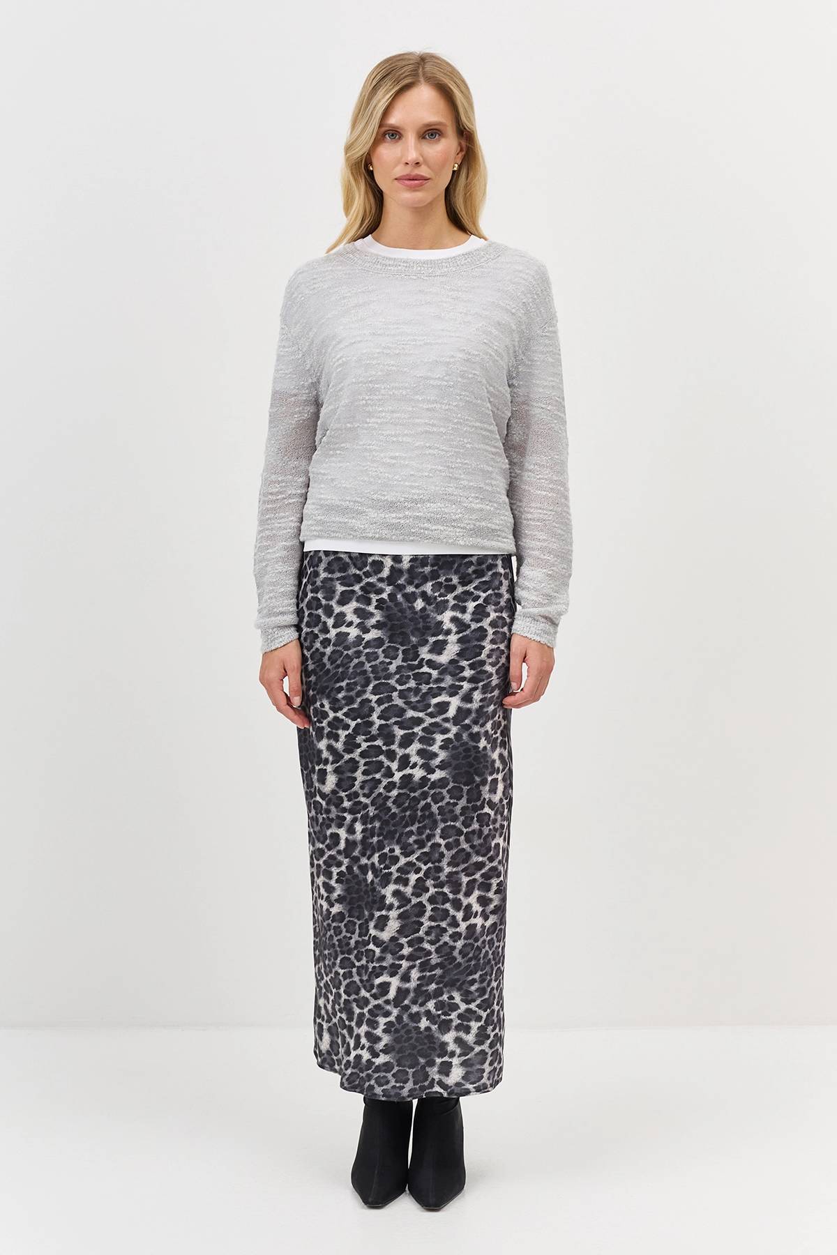 Лимитрированная серия юбка с принтом и ремень, 34