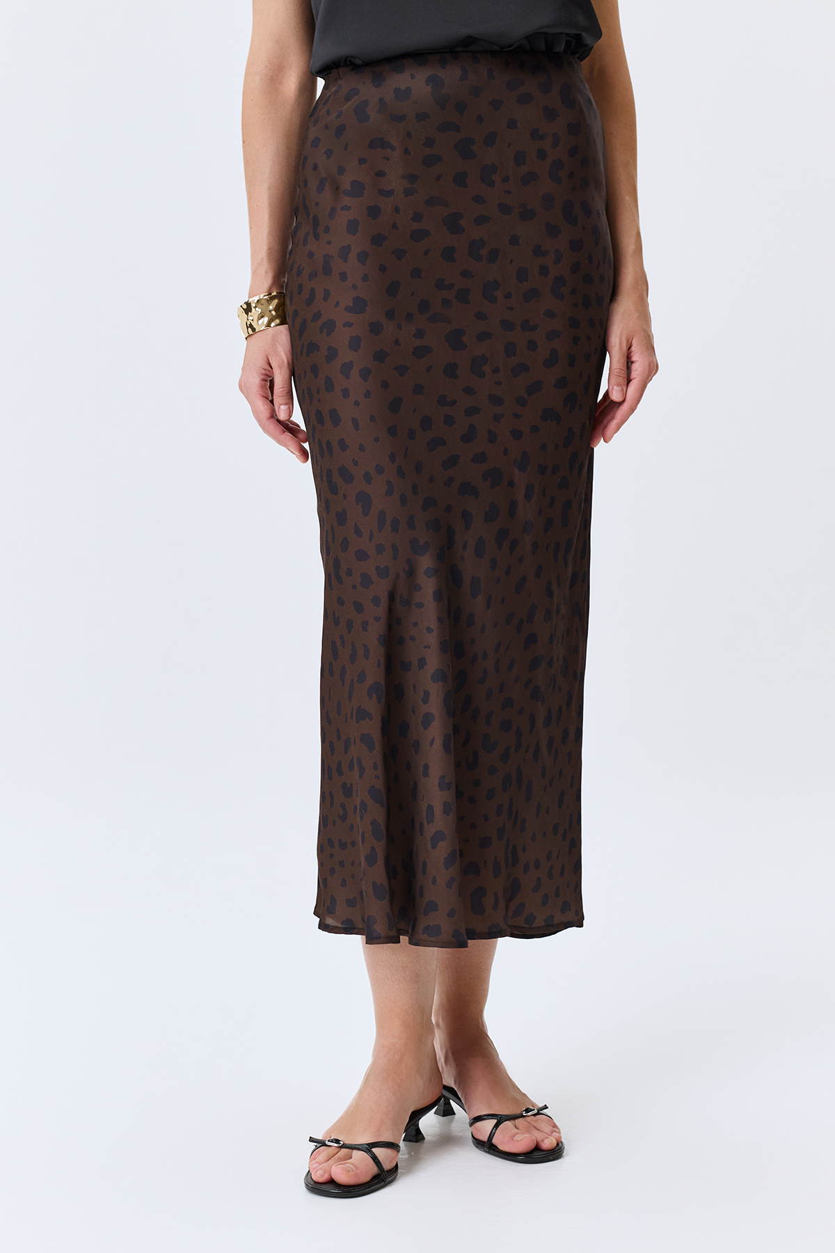 Юбка макси с анималистичным принтом, 52