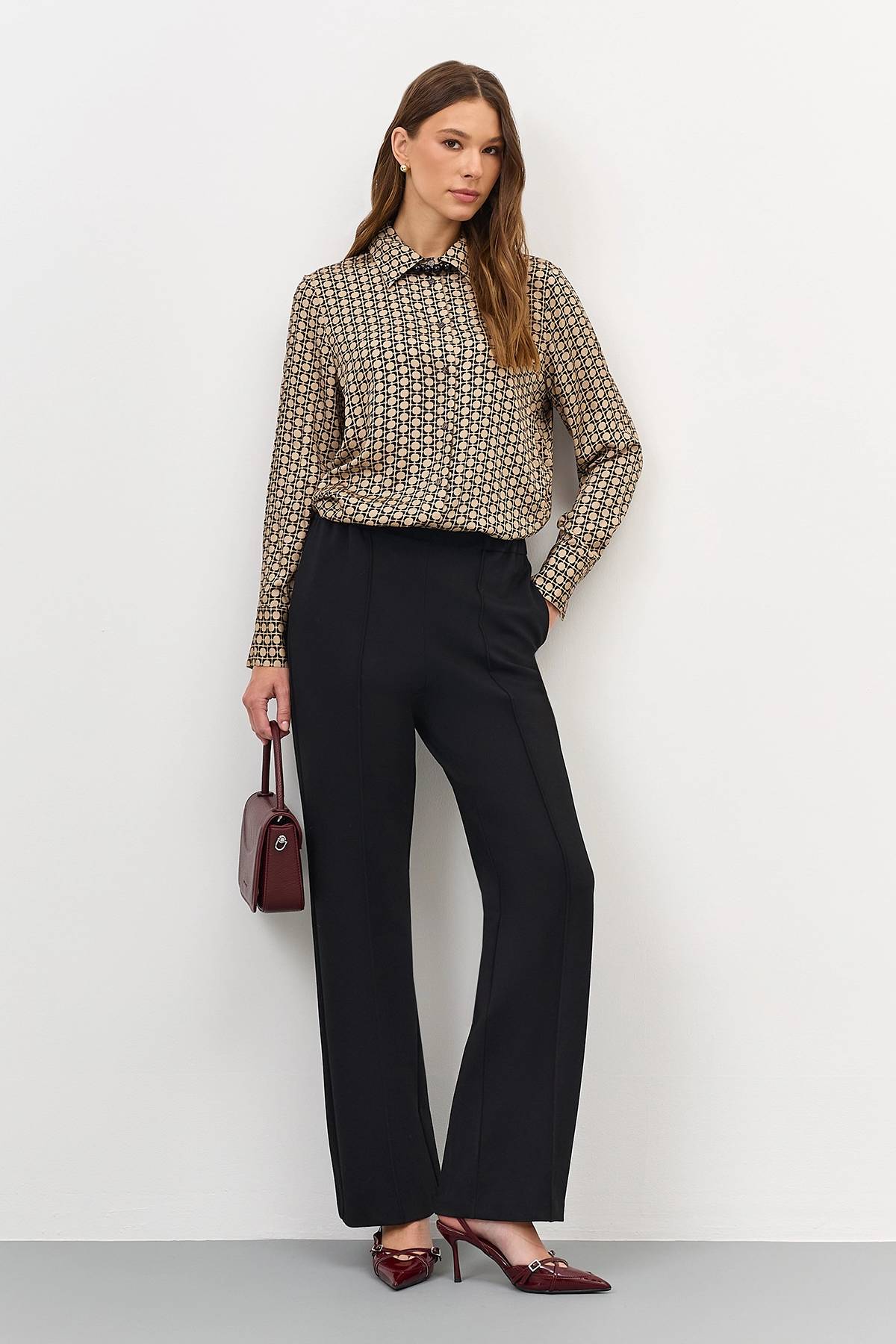 Лимитированная серия базовые брюки со стрелками и ремень, 42