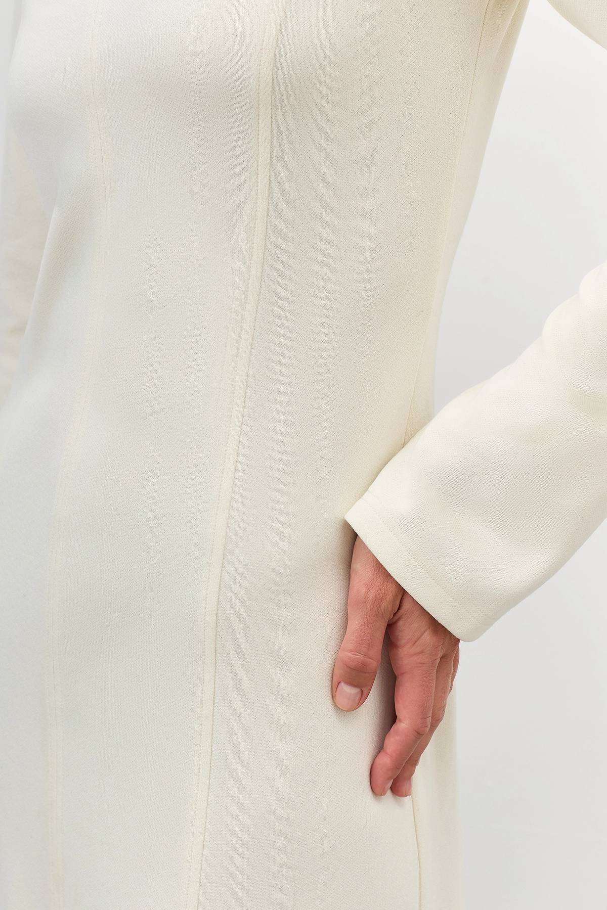 Лимитированная серия молочное платье с ремнем, 40