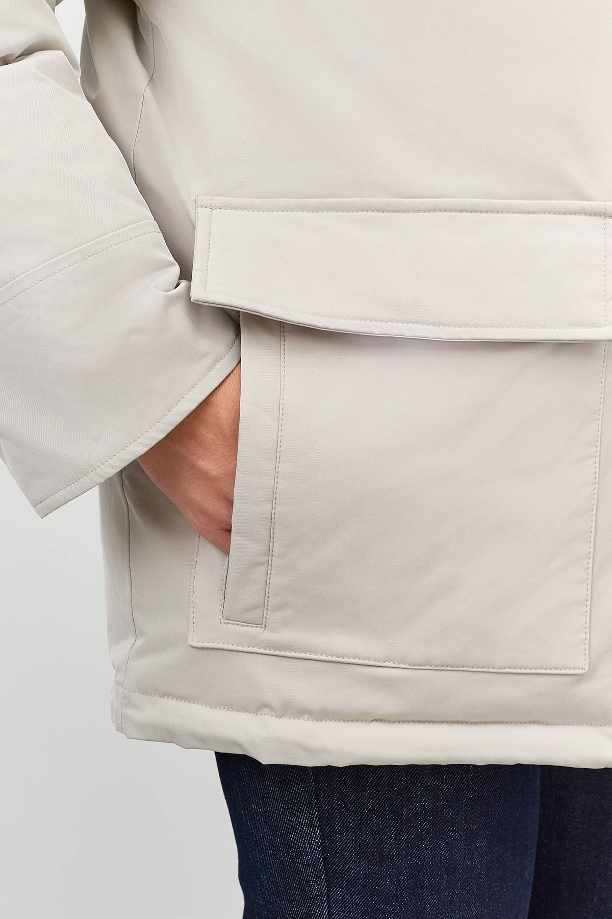 Лимитированная серия минималистичная куртка с вязаным воротником с палантином, 40