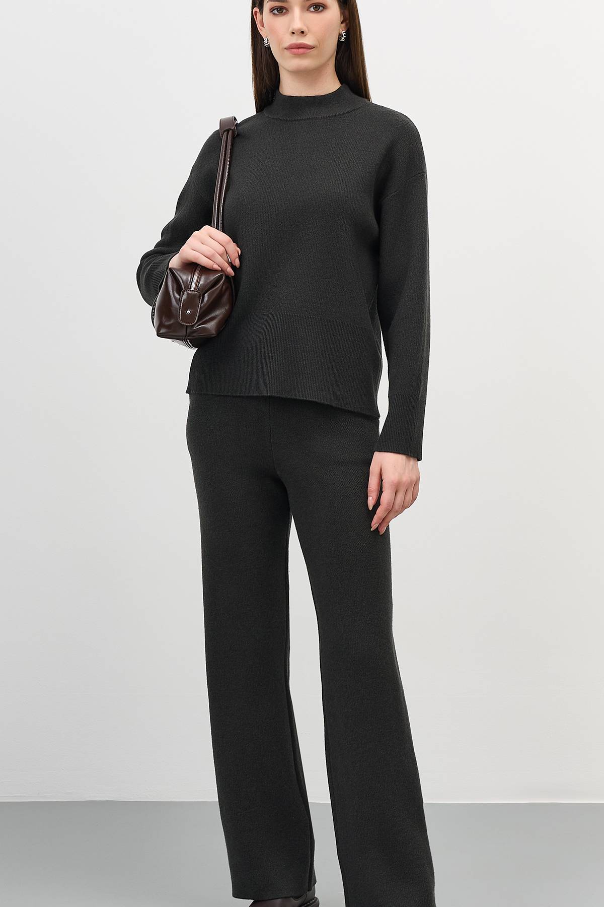 Вязаные брюки с шерстью, 46